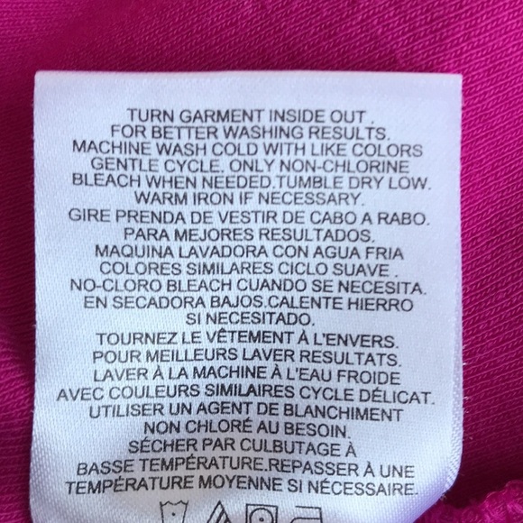 Ellen Tracy hot pink scoop neck top with gold grommets at neckline, size L - Picture 9 of 9